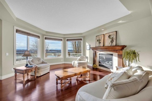 106 Cranleigh Terrace Se, Calgary, AB - Indoor Photo Showing Living Room With Fireplace