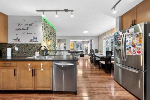 303 New Brighton Villas Se, Calgary, AB - Indoor Photo Showing Kitchen With Double Sink
