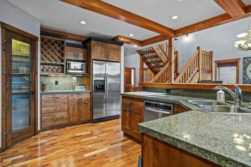 107-210 Hubman Landing, Canmore, AB - Indoor Photo Showing Kitchen With Double Sink