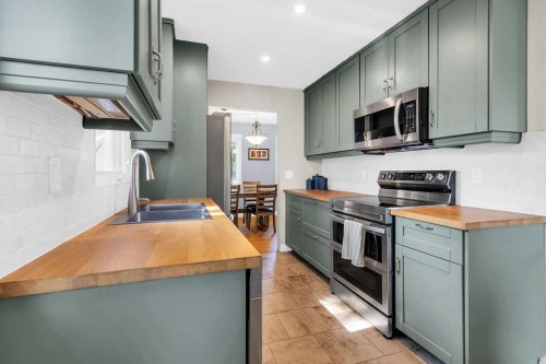 1215 Mapleglade Place Se, Calgary, AB - Indoor Photo Showing Kitchen With Double Sink