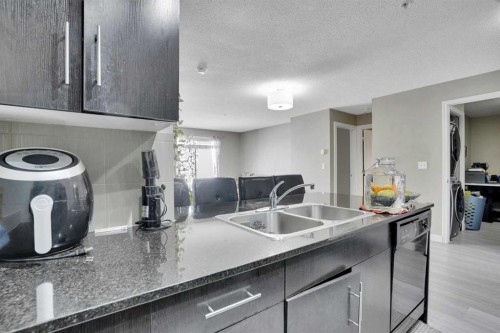213-355 Taralake Way Ne, Calgary, AB - Indoor Photo Showing Kitchen With Double Sink