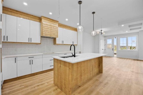 192 Saddlelake Manor Ne, Calgary, AB - Indoor Photo Showing Kitchen With Double Sink With Upgraded Kitchen