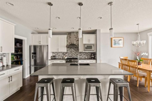 313 Evansglen Drive Nw, Calgary, AB - Indoor Photo Showing Kitchen With Upgraded Kitchen