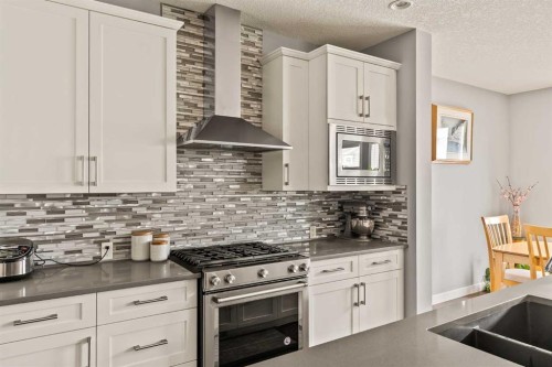 313 Evansglen Drive Nw, Calgary, AB - Indoor Photo Showing Kitchen With Upgraded Kitchen