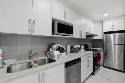 1244 Cornerstone Way Ne, Calgary, AB - Indoor Photo Showing Kitchen With Stainless Steel Kitchen With Double Sink
