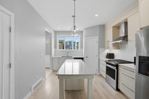 1244 Cornerstone Way Ne, Calgary, AB - Indoor Photo Showing Kitchen With Stainless Steel Kitchen With Upgraded Kitchen