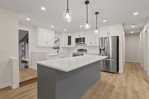 219 Pinemill Road Ne, Calgary, AB - Indoor Photo Showing Kitchen With Upgraded Kitchen