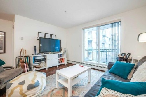 205-2440 34 Avenue Sw, Calgary, AB - Indoor Photo Showing Living Room