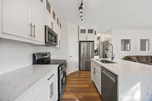 366 Bridleridge View Sw, Calgary, AB - Indoor Photo Showing Kitchen With Upgraded Kitchen