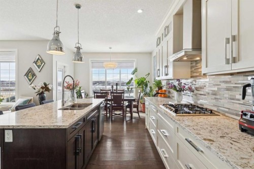 176 Cranarch Crescent Se, Calgary, AB - Indoor Photo Showing Kitchen With Double Sink With Upgraded Kitchen