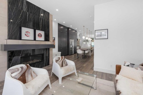 2126B 52 Avenue Sw, Calgary, AB - Indoor With Fireplace