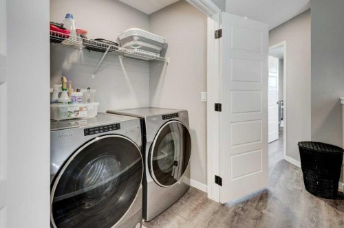 100 Dawson Drive, Chestermere, AB - Indoor Photo Showing Laundry Room