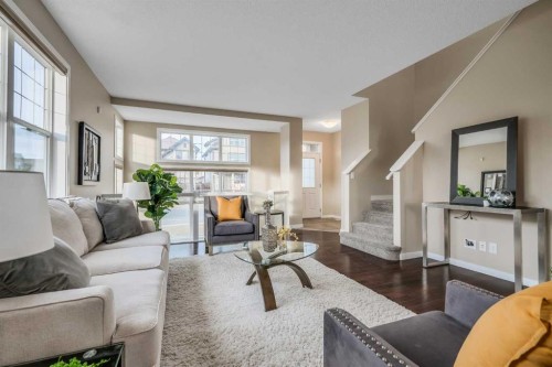 69 Skyview Point Common Ne, Calgary, AB - Indoor Photo Showing Living Room