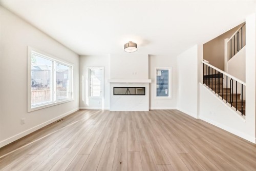 191 Walgrove Manor Se, Calgary, AB - Indoor With Fireplace