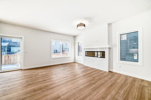 191 Walgrove Manor Se, Calgary, AB - Indoor Photo Showing Living Room With Fireplace
