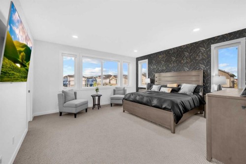 134 Corner Meadows Common Ne, Calgary, AB - Indoor Photo Showing Bedroom