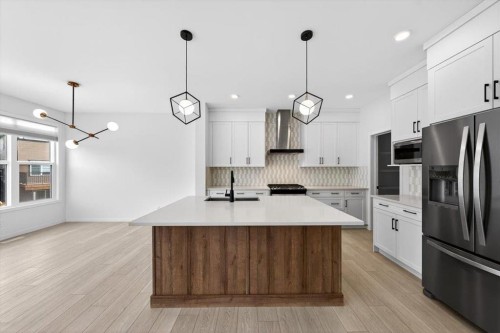 392 Carringvue Place Nw, Calgary, AB - Indoor Photo Showing Kitchen With Stainless Steel Kitchen With Upgraded Kitchen