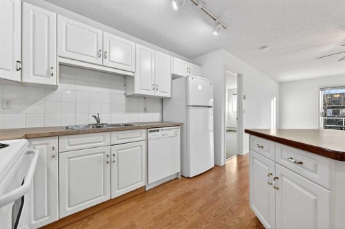 210-165 Manora Place Ne, Calgary, AB - Indoor Photo Showing Kitchen With Double Sink
