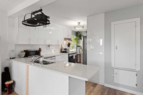 228 Lynnwood Drive Se, Calgary, AB - Indoor Photo Showing Kitchen With Double Sink With Upgraded Kitchen