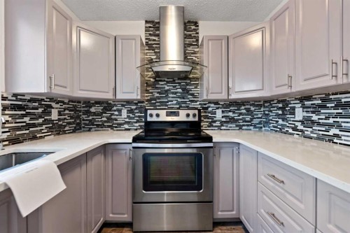 61 Applemont Place Se, Calgary, AB - Indoor Photo Showing Kitchen With Upgraded Kitchen