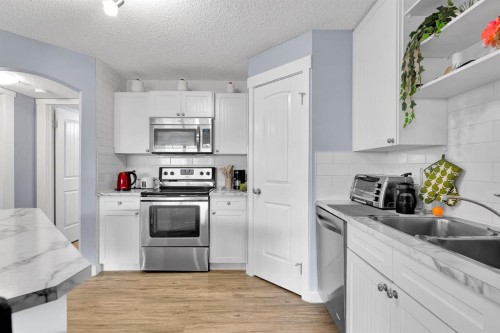 102-31 Everridge Square Sw, Calgary, AB - Indoor Photo Showing Kitchen With Stainless Steel Kitchen With Double Sink