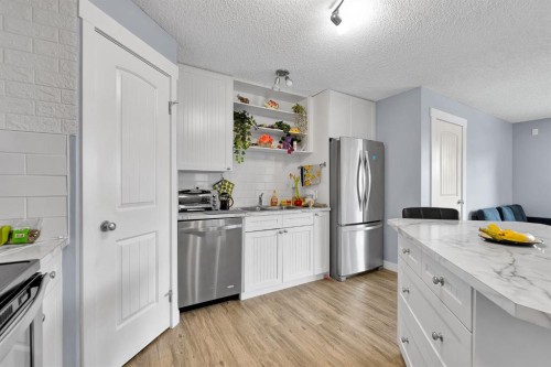 102-31 Everridge Square Sw, Calgary, AB - Indoor Photo Showing Kitchen With Stainless Steel Kitchen With Double Sink