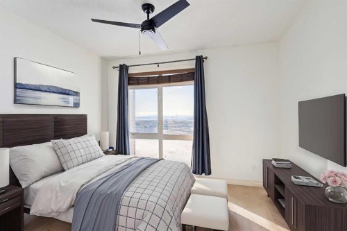 15-117 Rockyledge View Nw, Calgary, AB - Indoor Photo Showing Bedroom