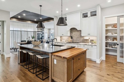 92 Crestridge View Sw, Calgary, AB - Indoor Photo Showing Kitchen With Upgraded Kitchen