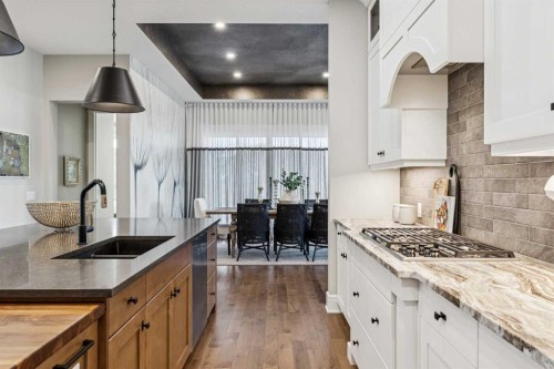 92 Crestridge View Sw, Calgary, AB - Indoor Photo Showing Kitchen With Double Sink With Upgraded Kitchen