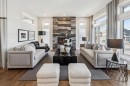 92 Crestridge View Sw, Calgary, AB  - Indoor Photo Showing Living Room With Fireplace 