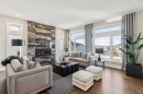 92 Crestridge View Sw, Calgary, AB  - Indoor Photo Showing Living Room With Fireplace 