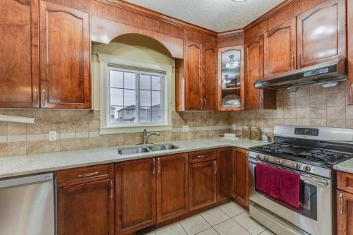 415 Taralake Way Ne, Calgary, AB - Indoor Photo Showing Kitchen With Double Sink