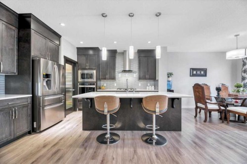 81 Legacy Woods Place Se, Calgary, AB - Indoor Photo Showing Kitchen With Stainless Steel Kitchen With Upgraded Kitchen