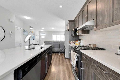103 Dawson Harbour Hill, Chestermere, AB - Indoor Photo Showing Kitchen With Upgraded Kitchen
