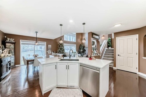 9834 Hidden Valley Drive Nw, Calgary, AB - Indoor Photo Showing Kitchen With Upgraded Kitchen