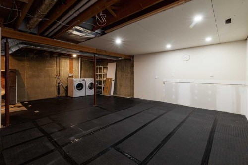 256 Queen Tamara Way Se, Calgary, AB - Indoor Photo Showing Basement