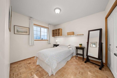 113 Sheep River Drive, Okotoks, AB - Indoor Photo Showing Bedroom