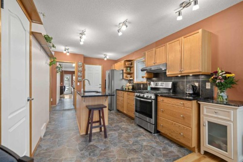 113 Sheep River Drive, Okotoks, AB - Indoor Photo Showing Kitchen