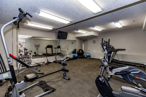 116-77 George Fox Trail, Cochrane, AB - Indoor Photo Showing Gym Room