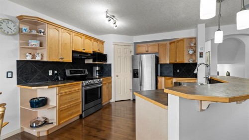 166 Bridlecrest Boulevard Sw, Calgary, AB - Indoor Photo Showing Kitchen With Stainless Steel Kitchen With Double Sink