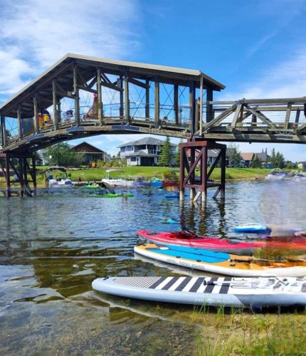 555 Summer Crescent, Rural Ponoka County, AB - Outdoor With Body Of Water With Deck Patio Veranda With View