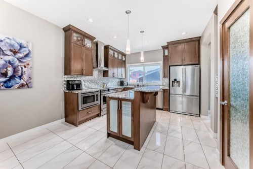 36 Red Embers Row Ne, Calgary, AB - Indoor Photo Showing Kitchen With Stainless Steel Kitchen With Upgraded Kitchen