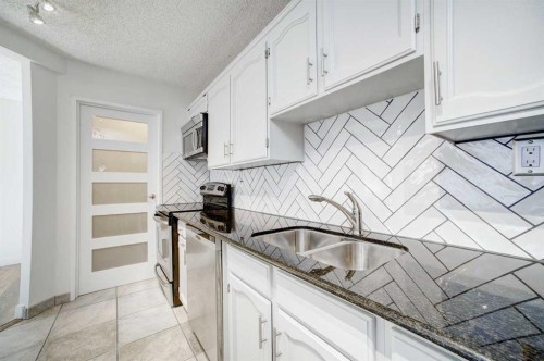 9E-133 25 Avenue Sw, Calgary, AB - Indoor Photo Showing Kitchen With Double Sink