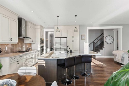 108 Windgate Close Sw, Airdrie, AB - Indoor Photo Showing Kitchen With Upgraded Kitchen