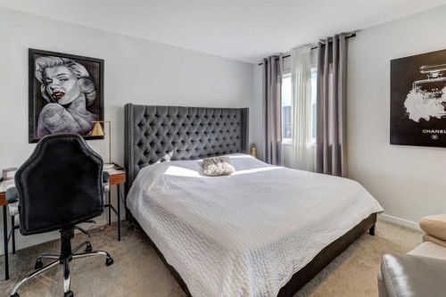 785 Windrow Manor Sw, Airdrie, AB - Indoor Photo Showing Bedroom