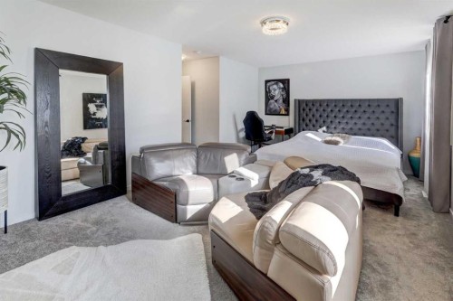 785 Windrow Manor Sw, Airdrie, AB - Indoor Photo Showing Bedroom