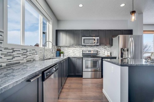 335 Copperpond Row Se, Calgary, AB - Indoor Photo Showing Kitchen With Stainless Steel Kitchen With Upgraded Kitchen