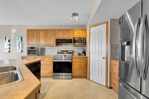 132 Saddletree Close Ne, Calgary, AB - Indoor Photo Showing Kitchen With Double Sink