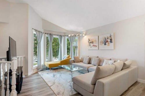 358 Hawkstone Drive Nw, Calgary, AB - Indoor Photo Showing Living Room