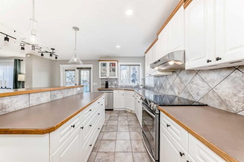 115 West Lakeview Circle, Chestermere, AB - Indoor Photo Showing Kitchen With Upgraded Kitchen
